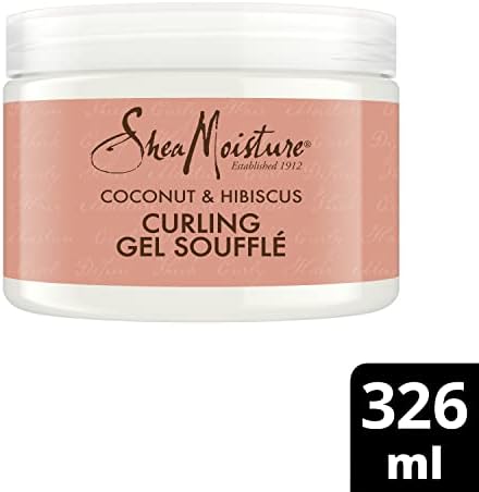 SheaMoisture Coconut & Hibiscus no silicones or sulphates Curling Gel Soufflé for thick, curly hair, 326 ml