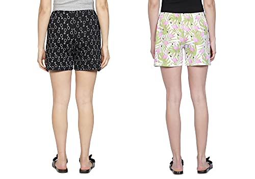 Image of Club A9 Women's Regular Fit Cotton Printed Shorts