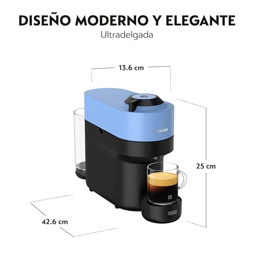 Miniatura 6 de De Longhi Nespresso Vertuo Pop Env90.A, Cafetera Automática, Máquina De Café De Cápsulas Desechables, 4 Tamaños De Taza, Tecnología De Centrifugado, Set De Bienvenida Incluido, 1260w, Azul Pacífico