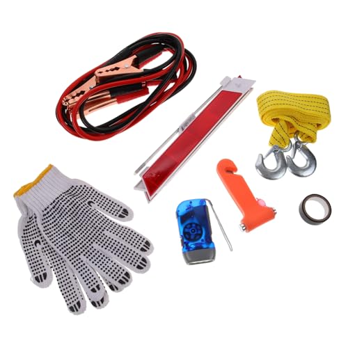 Cabilock 1 Juego Kit de Primeros Auxilios Kit de Emergencia de Coche Equipo Esencial Kit de Emergencia de Emergencia Kit de Herramientas para vehículos Accesorios para automoviles Caucho