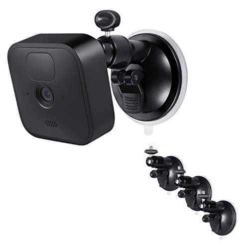 Support à Ventouse Polyvalent avec Adaptateur Compatible avec la caméra Blink XT & intérieur, Support Ajustable à Ventouse pour Blink XT intérieure et extérieure (Pack de 3, Noir) Cover