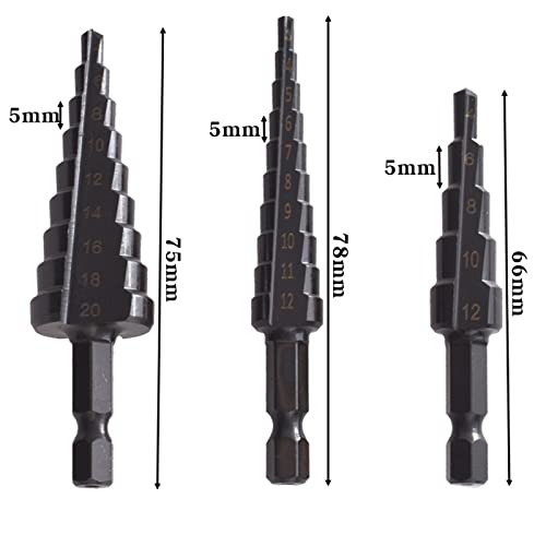 Spiral Grooved Step Drill Bit, M35 High-Speed Steel 4-20mm 4-32mm Cobalt-containing Spiral Pagoda Drill - Image 2
