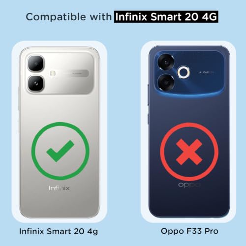 Image of Pikkme Back Cover for Infinix Smart 20 4G Mag-Safe Shockproof PC + TPU | Protective Case Magnetic Support | Bumper Case (Transparent Mag-Safe)