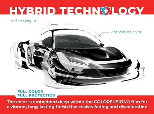 Image of ColorFusion PPF by VViViD, Gloss Piano Black Dry Apply PPF Vinyl Car Wrap Roll 1ft x 5ft