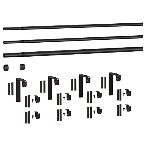 Tringle à rideaux triple extensible noire HUGAD RÄCKA réglable - 4