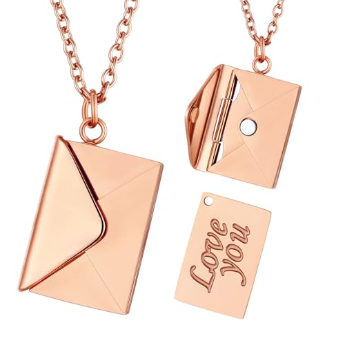 FindChic Locket Necklace for Women, Silver/Black/Rose Gold/Gold Plated Personalized Memorial Gifts, Custom Photo Jewelry for Loved Ones, Birthday Valentine's Day Keepsake, Versatile Styles A