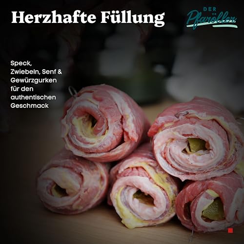 DER PFARÖLLER Bayerische Rinderroulade mit Soße – hausgemacht, traditionell, nachhaltig – Fleischgericht im Glas, 2 Gläser à 400g – Fertiggericht für Topf & Mikrowelle