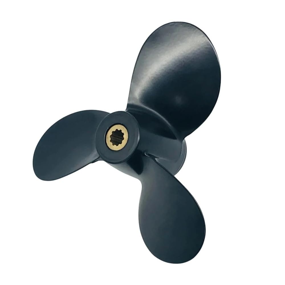 Elica fuoribordo Boatman Adatta for elica in Lega di Alluminio Nera da 4-6 HP 7 1/2x6 1/2 con 10 Denti scanalati 58110-91JN0-019