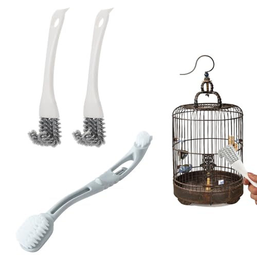 hinbkenla 3 Pcs Bird Cage Cleaner,Bird Cage Accessories,Poop Off Bird Poop Remover,Bird Poop Cleaner with Scraper,for Better Cleaning of Bird Droppings from Pet Cages Parrot Cages Bird Perches