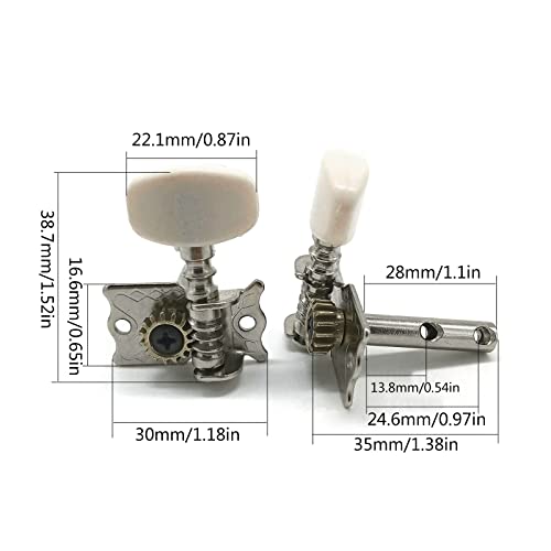 Vogast 6pcs Classical Guitar Tuning Pegs Single Tuners Keys String Machine Heads Parts - Thumbnail 6