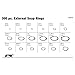 Performance Tool W5212 300pc External Snap Ring Assortment,Black