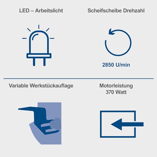 Touret meuleuse Scheppach BG150 150 mm lampe orientable 370W - 5
