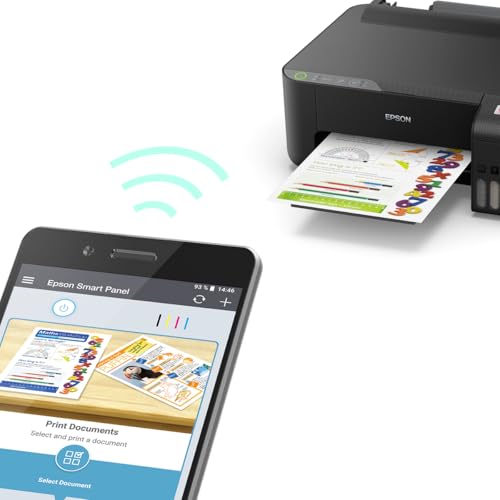 Impressora Epson EcoTank L1250 - Tanque de Tinta Colorida, Wi-Fi Direct, Comando de voz, Bivolt, Cor: Preto