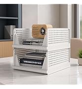 JD FRESH 2 Pieces Stackable Wardrobe Organizer for Storage/Foldable Cupboard Organiser for Clothe...
