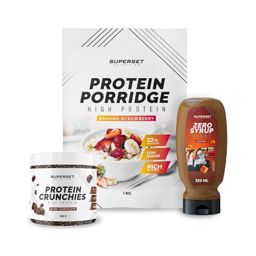 BREAKFAST PACK - PORRIDGE - PROTEIN CRUNCHIES Chocolate negro + ZERO SYRUP Caramelo