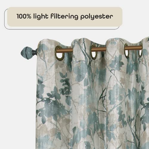 Lined Blackout Grommet Window Curtain Panels - 50 Inch Width, 84 Inch Length - Tranquil (Mist) - Light Filtering Soft Polyester Drapes & Dressing For Bedroom Living & Dining Room By Achim Home Decor #TOP2