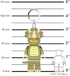 LEGO Keychain Light - Triceratops Costume Fan (KE238H), Extra-Large 76mm Tall Figure