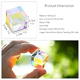 HDCRYSTALGIFTS 25mm Optical Glass X-Cube Prism RGB Dispersion Prism Physics and Decoration Light Spectrum Educational Model Photography Props