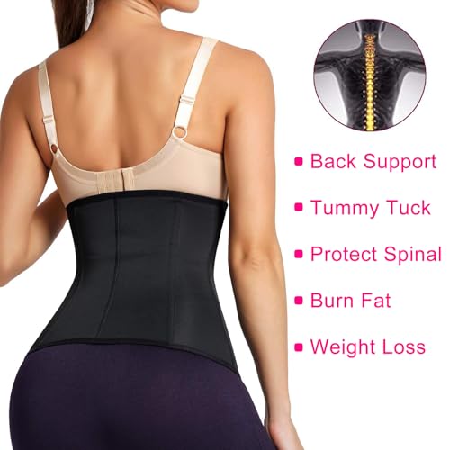 HTTDSLF Waist Trainer, Unterbrust Korsage, Korsett, Shapewear, Body Shaper Damen Bauchweg
