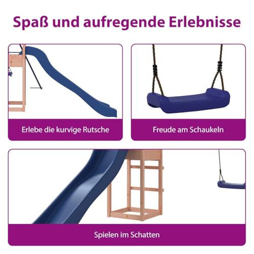 vidaXL Outdoor Spielset Massivholz Douglas