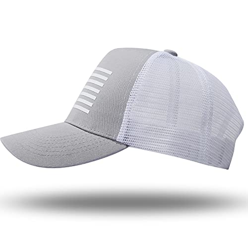 American Flag Trucker Hat - Snapback Hat, Baseball Cap for Men Women - Breathable Mesh Side, Adjustable Fit - for Casual Wear