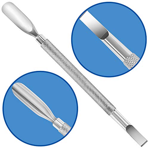 Cuticle Pusher And Cutter - Nail Polish Remover - Stainless Steel Manicure Tool Set -Gel Nail Polish Peeler And Scraper - Nail Care Stick - Pedicure Kit For Fingernail And Toenail #TOP2
