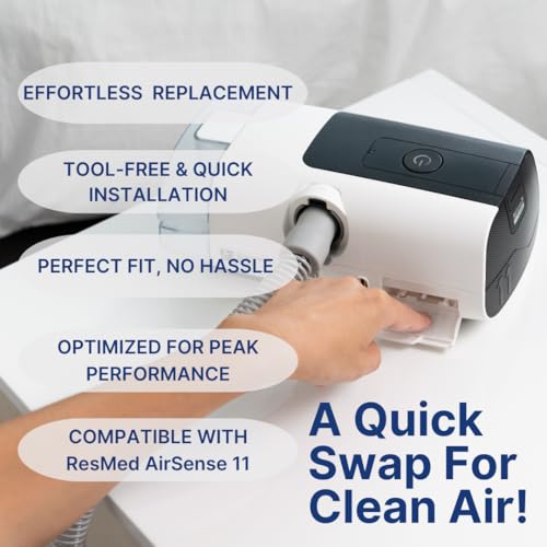 Snugell Disposable AirSense 11 CPAP Filters – 6-Pack– Designed for ResMed AirSense 11 Machines – Travel-Friendly and Easy to Install – Provides Superior Filtration for Clean, Healthy, and Purified Air