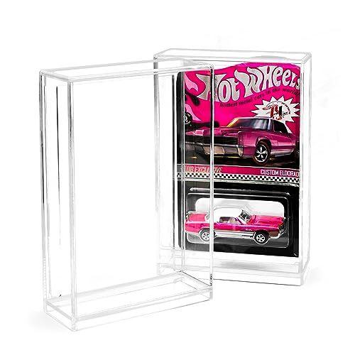 Vitrina Acrílica para Hot Wheels, Expositor Hot Wheels Acrílico, Hot Wheels Escala 1:64, Diseñado para Hot Wheels Carta Larga edición Americana. (Long Card) (1 Unidad)