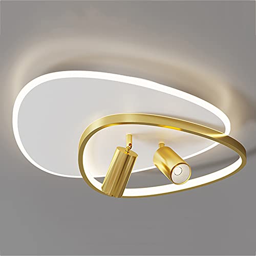 Plafonnier LED moderne or pour illuminer chaleureusement votre chambre à coucher