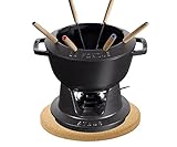 staub fondue 20cm 20 cm cacerola color negro esmaltado
