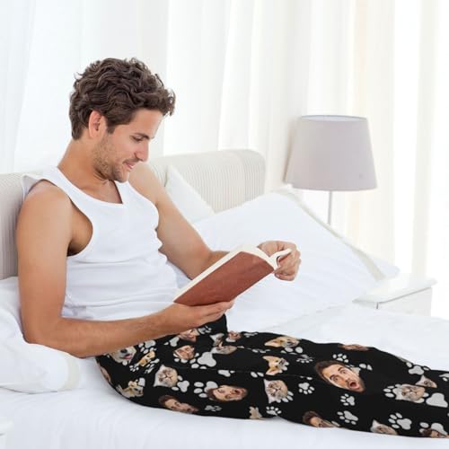 Custom Pajamas Pants Dog Paw Personalized Funny PJ Pant Design with Face Pajama for Men Women Dog Pet4