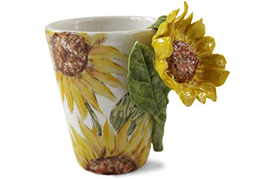 Un Regalo de Girasol, Taza de Café Hecho a Mano por Blue Witch