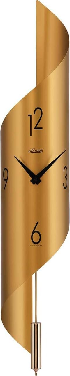 Hermle horloge murale acier inoxydable design épuré pour intérieur moderne