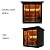amocane Customizable Outdoor Steam Sauna, Canadian Wood Sauna Room with ETL Toule Heater, Traditional Backyard Sauna Spa with Asphalt Shingles, Luxury Sauna Accessories for Home & Garden