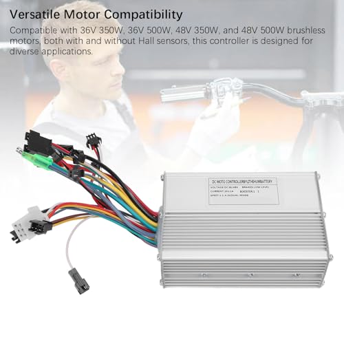 Controlador de Motor Sem Escova, 9 Tubos 36v 48v 20a Ondas Senoidais Controlador de 3 Modos para Mot