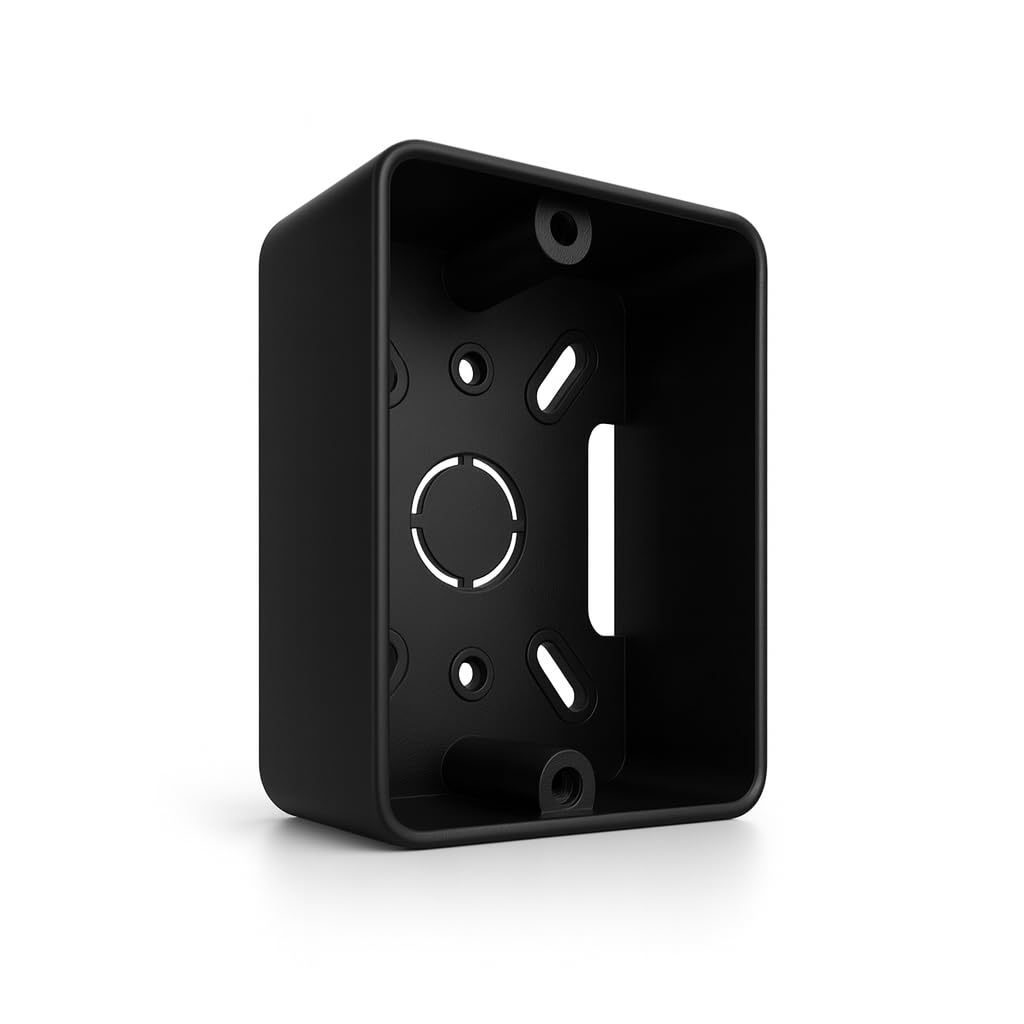 Smart Home Codeschloss CB4 mit Fingerprint, RFID und PIN, verwaltbar mit APP (Codeschloss + Unterputz-Dose, Schwarz)