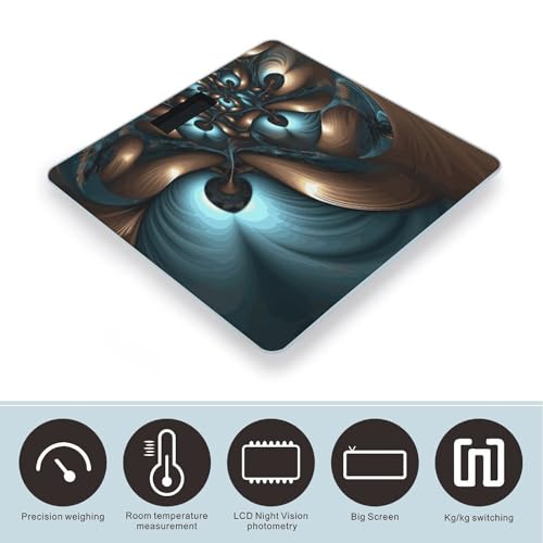 Báscula digital de baño con pantalla LED y vidrio templado miniatura 3