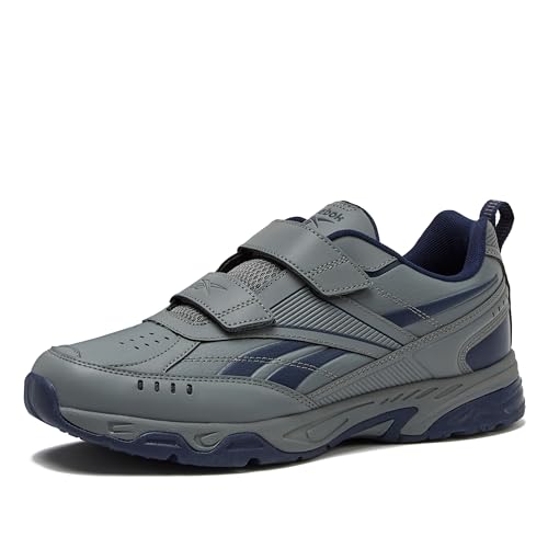 Reebok Rapid Strike KC Walking Mens Shoes Comfortable Hook & Loop Training Sneakers for Men Dark Grey/Navy/Dark Grey 11.5 Wide
