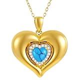 18K Gold Non Tarnish Necklace: This necklace is nickel-free, lead-free, with a premium plating of palladium and rhodium for oxidization resistance, long-lasting luster, and scratch-resistant durability. Its hypoallergenic properties prevent skin disc...