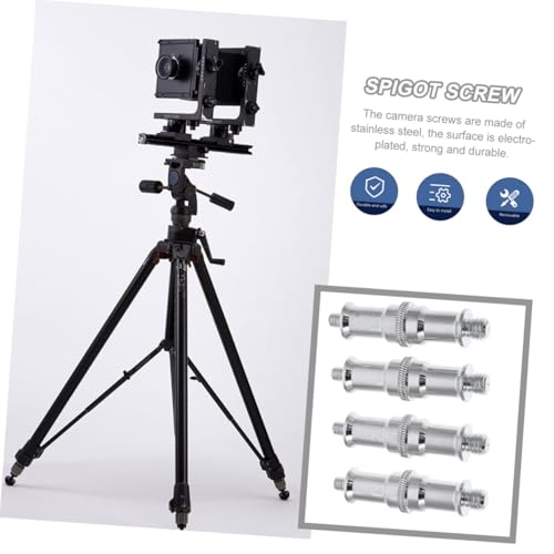 Image of TEHAUX 4pcs Light Stand Adapter to Threaded Screw Conversion for Camera Equipment Compact Design for Photography and Video Production