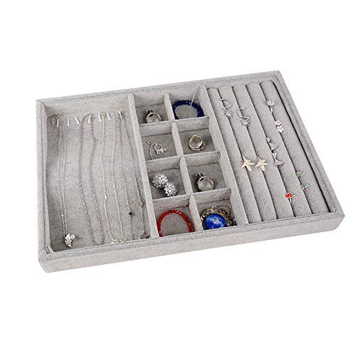 Preisvergleich Produktbild Schmucktablett Schmuckdisplay Ohrringe Ketten Schmuckkasten Schmuckständer Schmuckkästchen Damen Armbänder Ohrringhalter Aufbewahrungsbox Schmuck Aufbewahrung Ringe Box Ringbox Display Tablet