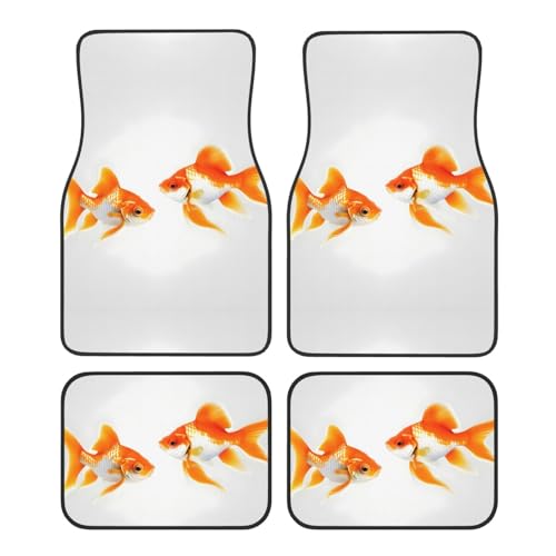 Tapis de voiture poisson rouge : ensemble de 4 protections universelles auto, SUV et camion