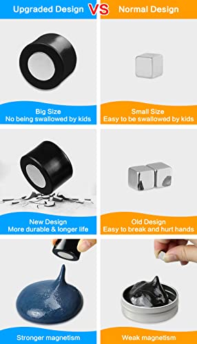 JOYPRO Magnetic Slime Putty, Magnetic Space Putty Slime with Upgraded Magnet Toys for Kids Adults, Fidget Toy Stress Reliever Puddy Toys for Christmas Birthday Gifts Stocking Stuffers (2 Pack, Blue)