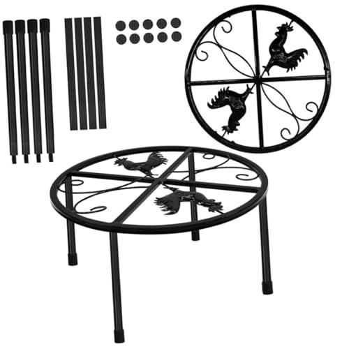 Support métal pour abreuvoir à poules robuste et stable équipement de cadre durable rond x2