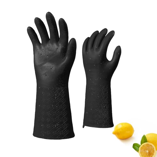 Vgo... Men's Chemical Resistant Gloves,Double-Layer,Easy On/Off,Reusable Lined Work Glove for Heavy-Duty Industrial Work(TP1117)
