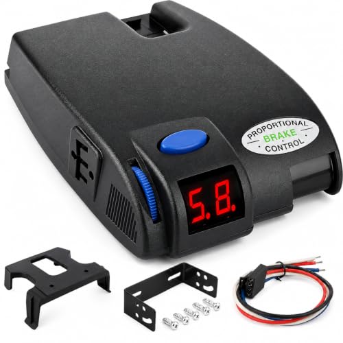LAJBZ Proportional Electric Trailer Brake Controller – Fits 1-3 Axles, Self-Leveling, Boost Feature, Digital Display, Easy Install for RV, Truck, SUV, Compatible with Tekonsha 90160 Primus IQ
