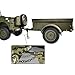 Skymaker 1/10 Trailer RC Cars Accessory for 1/12 RC Crawler RC Trucks Parts for C8815 & 1/10 Trail Truck Utility Trailer for Military Jeep Olive-Green (Trailer)