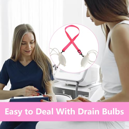 Image of 3Pcs Shower Lanyard for Mastectomy Drain Holder; Breast Cancer /Abdominal Debridement /Tummy Tuck Patients Surgical Drain Holder; Breast Surgery Recovery Care Package