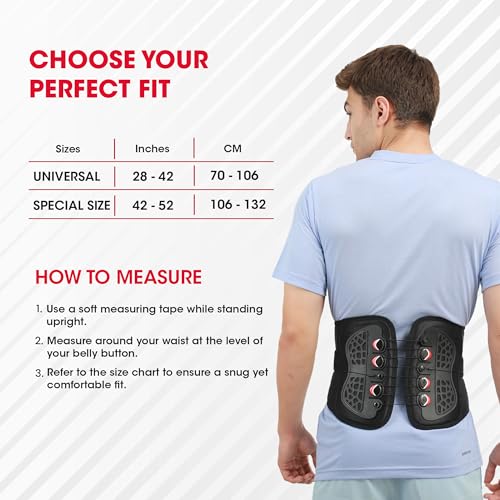 Image of Life Wear Lace-Pull Back Belt, Lumbar Support for Back Pain Relief, Adjustable Lace for Optimum Compression, Provides Stability, Prevents Movement, For Daily Use, For Men and Women, Universal Size