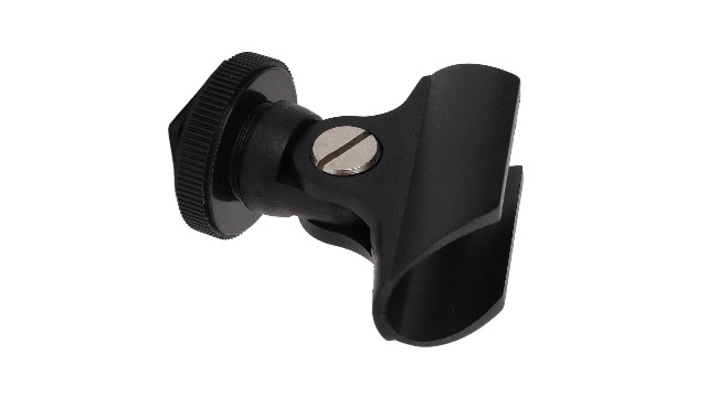 Clip De Fixation Pour Microphone - Support Réglable Avec Vis 1/4 Et Griffe Froide - Pour Micro Diamètre 1,95 Cm